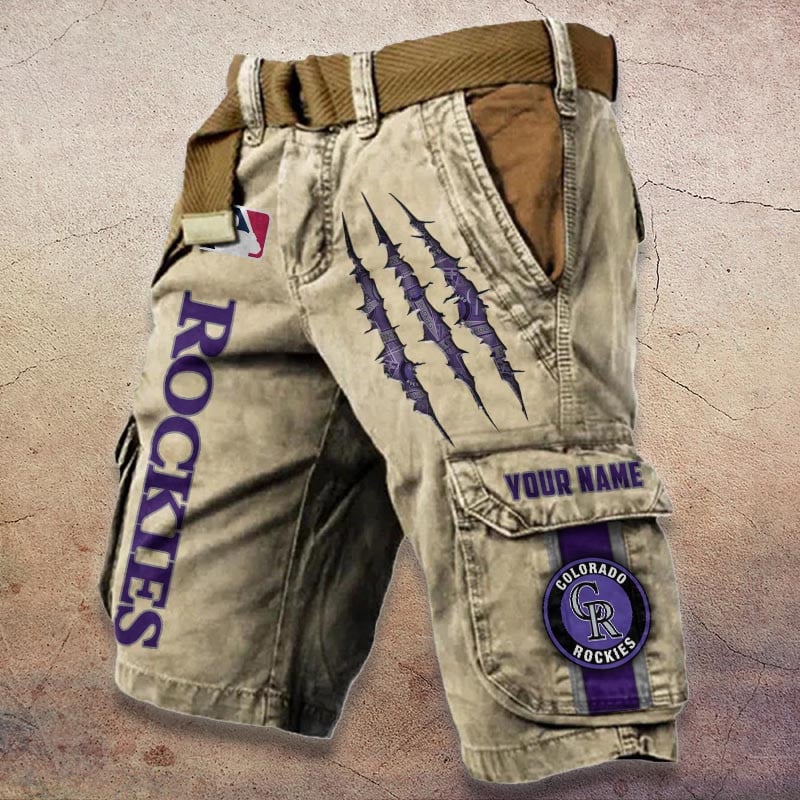 Sportswearmerch Colorado Rockies MLB Denim Short For Fan