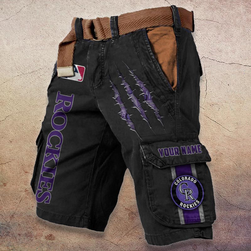 Sportswearmerch Colorado Rockies MLB Denim Short For Fan