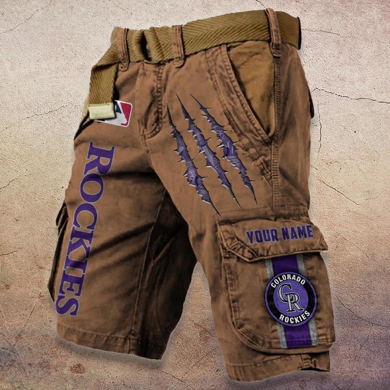Sportswearmerch Colorado Rockies MLB Denim Short For Fan