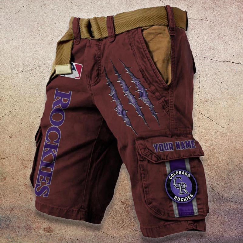 Sportswearmerch Colorado Rockies MLB Denim Short For Fan