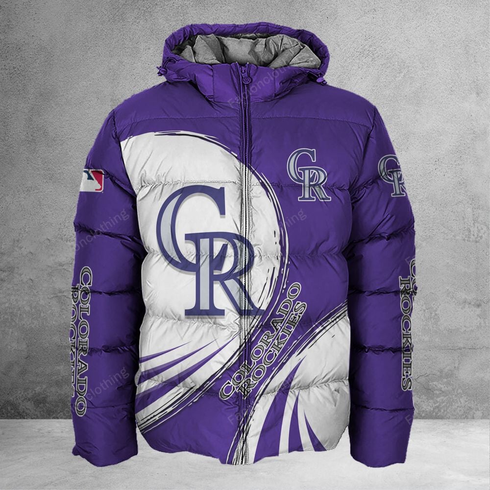 Sportswearmerch Colorado Rockies MLB Personalized Puffer Jacket For Fan