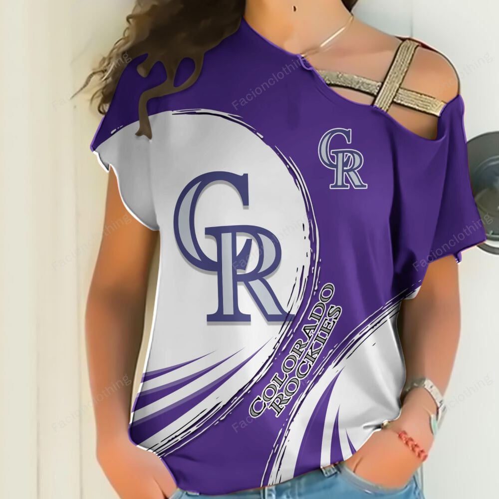 Sportswearmerch Colorado Rockies MLB Personalized Strapless Short Sleeve For Fan
