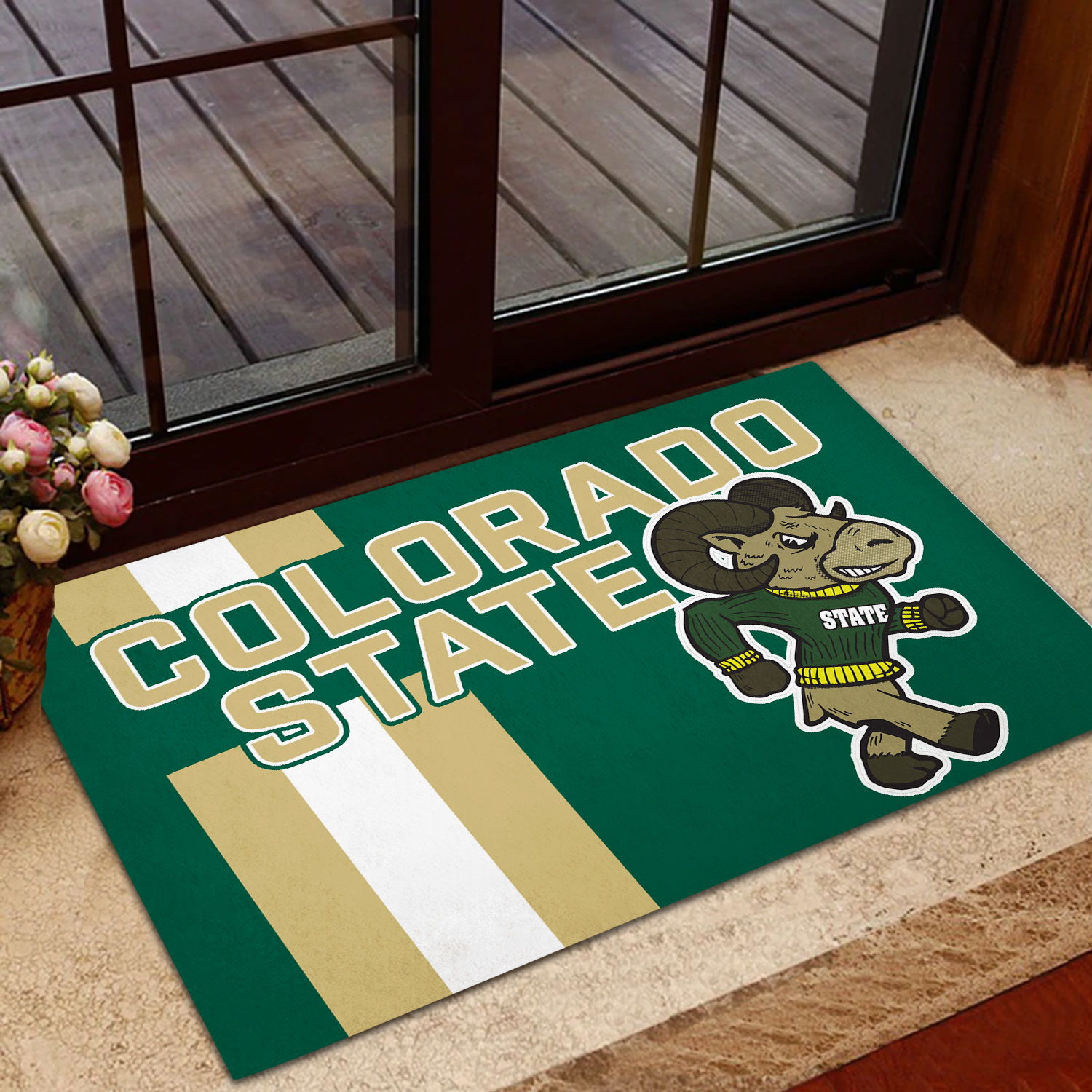 Sportswearmerch Colorado State Rams NCAA Men's Basketball Custom Doormat For Fan