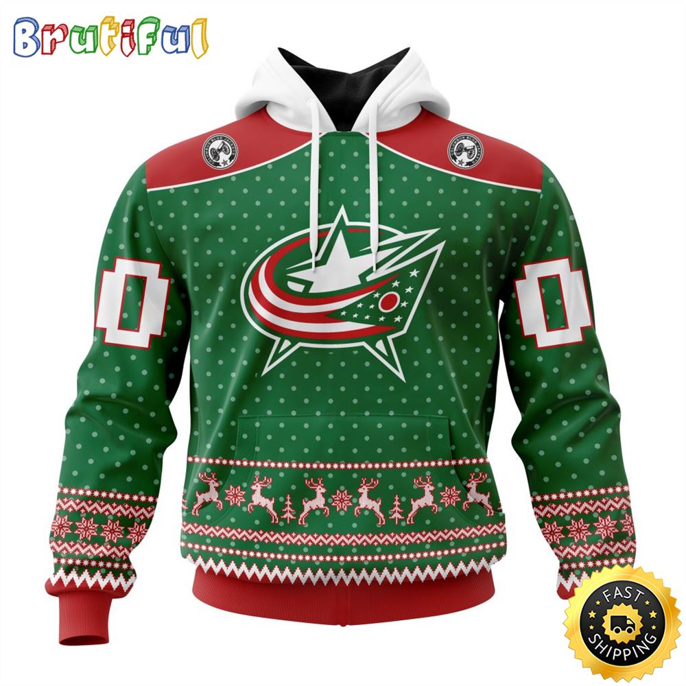 Sportswearmerch Columbus Blue Jackets NHL Christmas Hoodie For Fan
