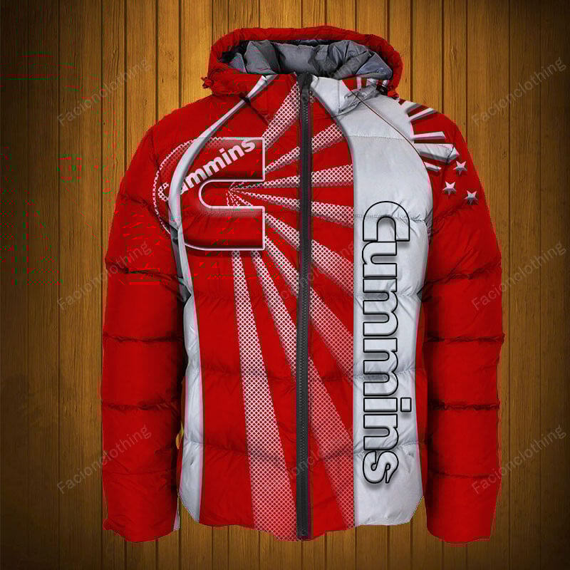 Sportswearmerch Cummins Truck Personalized Fashion Puffer Jacket For Fan