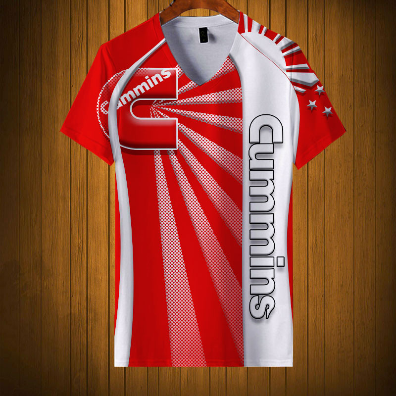 Sportswearmerch Cummins Truck Personalized Fashion V-neck Women T-shirt For Fan