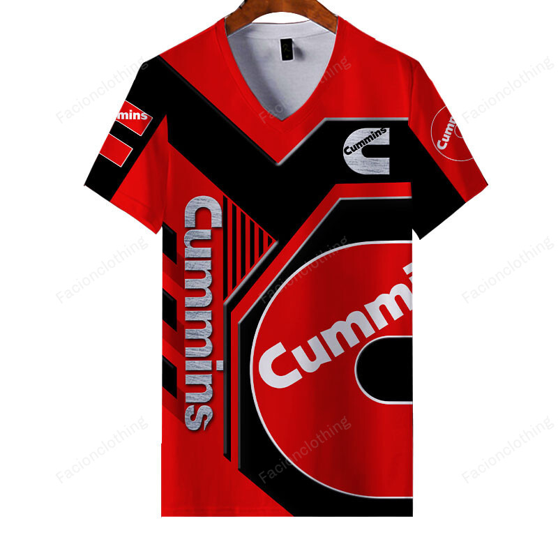 Sportswearmerch Cummins Truck Personalized Fashion V-neck Women T-shirt For Fan