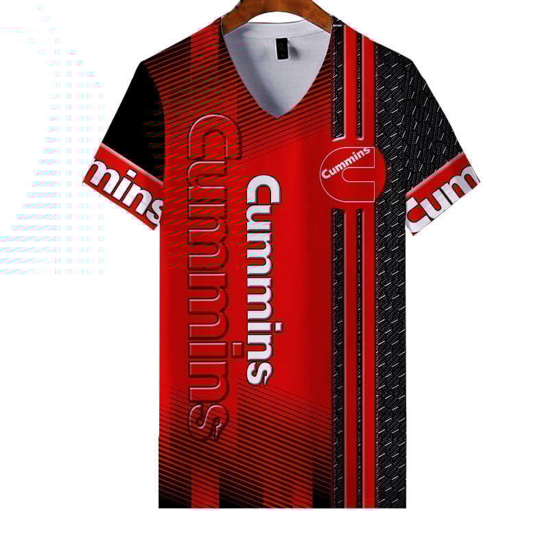 Sportswearmerch Cummins Truck Personalized Fashion V-neck Women T-shirt For Fan