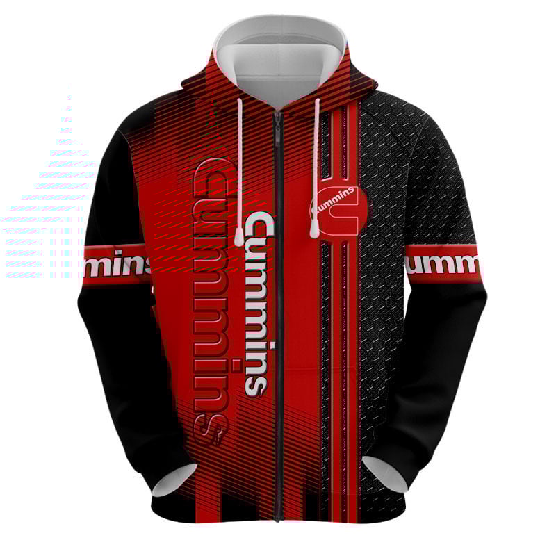 Sportswearmerch Cummins Truck Personalized Fashion Zip Hoodie For Fan