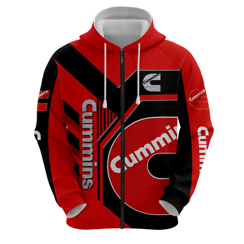 Sportswearmerch Cummins Truck Personalized Fashion Zip Hoodie For Fan
