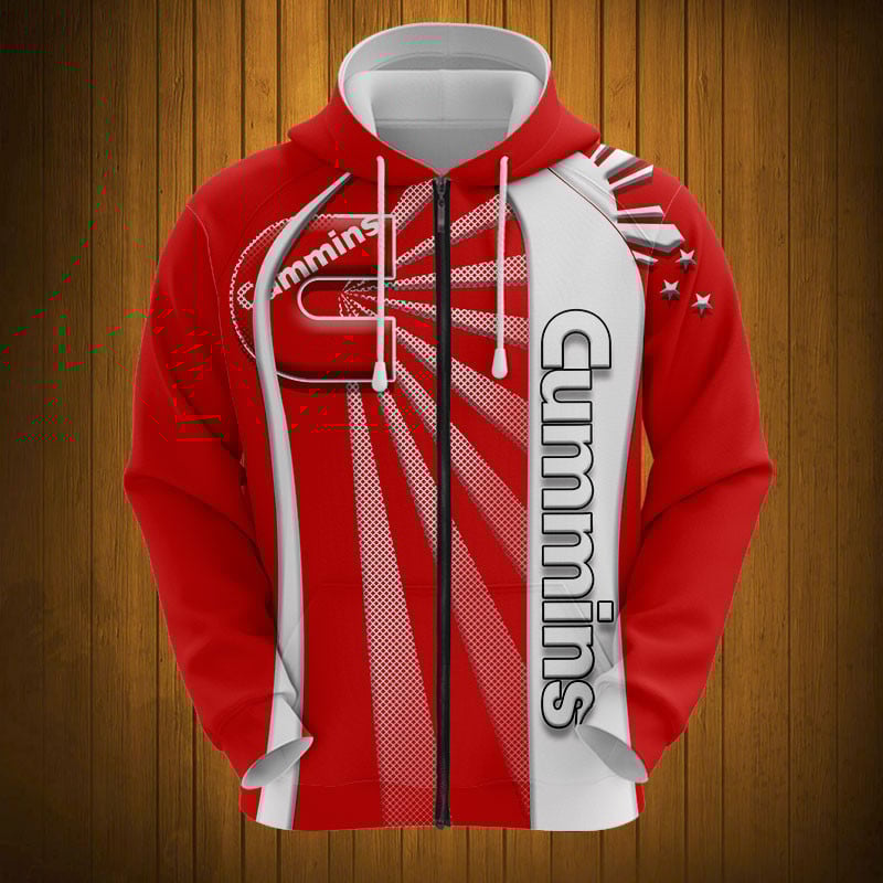 Sportswearmerch Cummins Truck Personalized Fashion Zip Hoodie For Fan