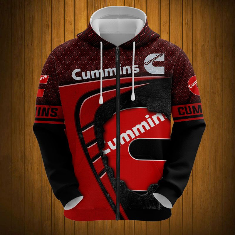 Sportswearmerch Cummins Truck Personalized Fashion Zip Hoodie For Fan