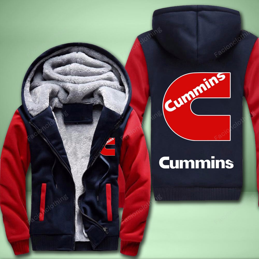 Sportswearmerch Cummins Truck Personalized Fleece Zip Hoodie Jacket For Fan
