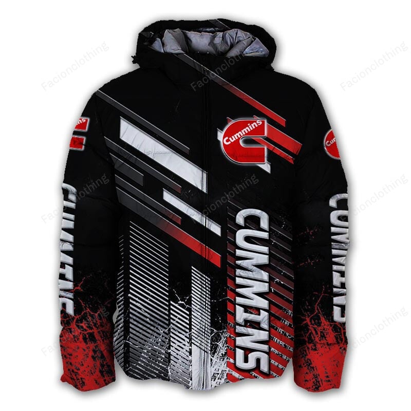 Sportswearmerch Cummins Truck Personalized Puffer Jacket For Fan