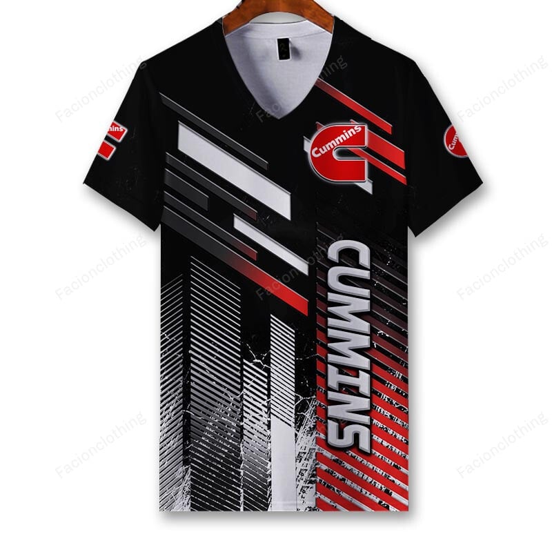 Sportswearmerch Cummins Truck Personalized V-neck Women T-shirt For Fan