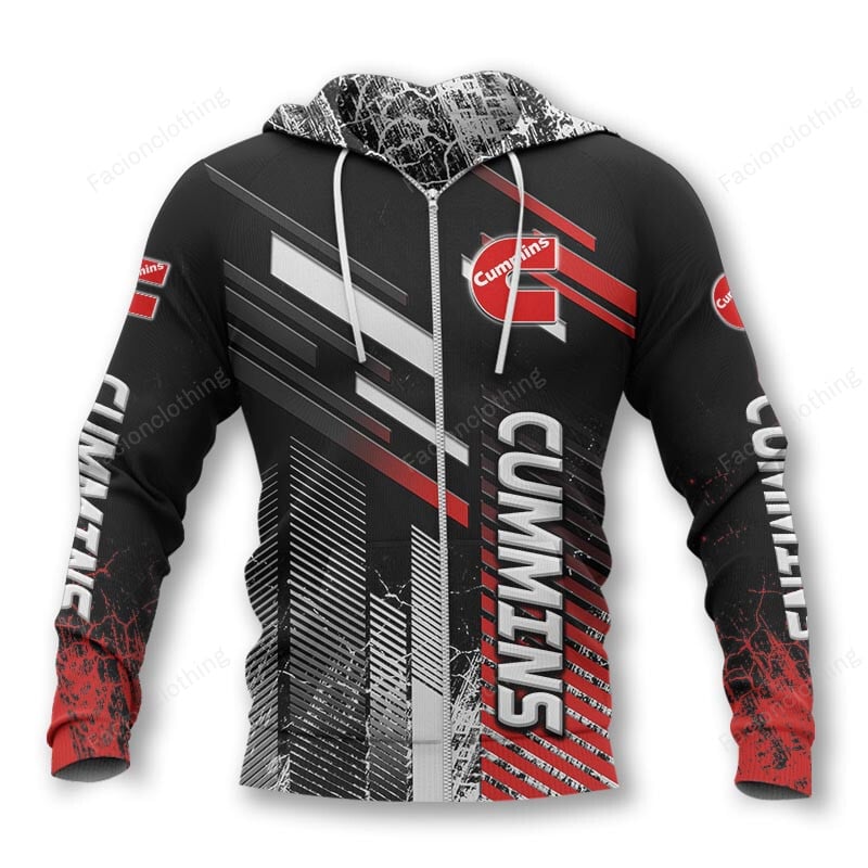 Sportswearmerch Cummins Truck Personalized Zip Hoodie For Fan