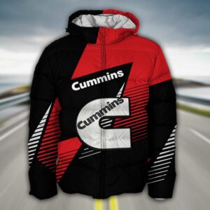 Sportswearmerch Cummins Truck Puffer Jacket For Fan