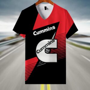 Sportswearmerch Cummins Truck V-neck Women T-shirt For Fan