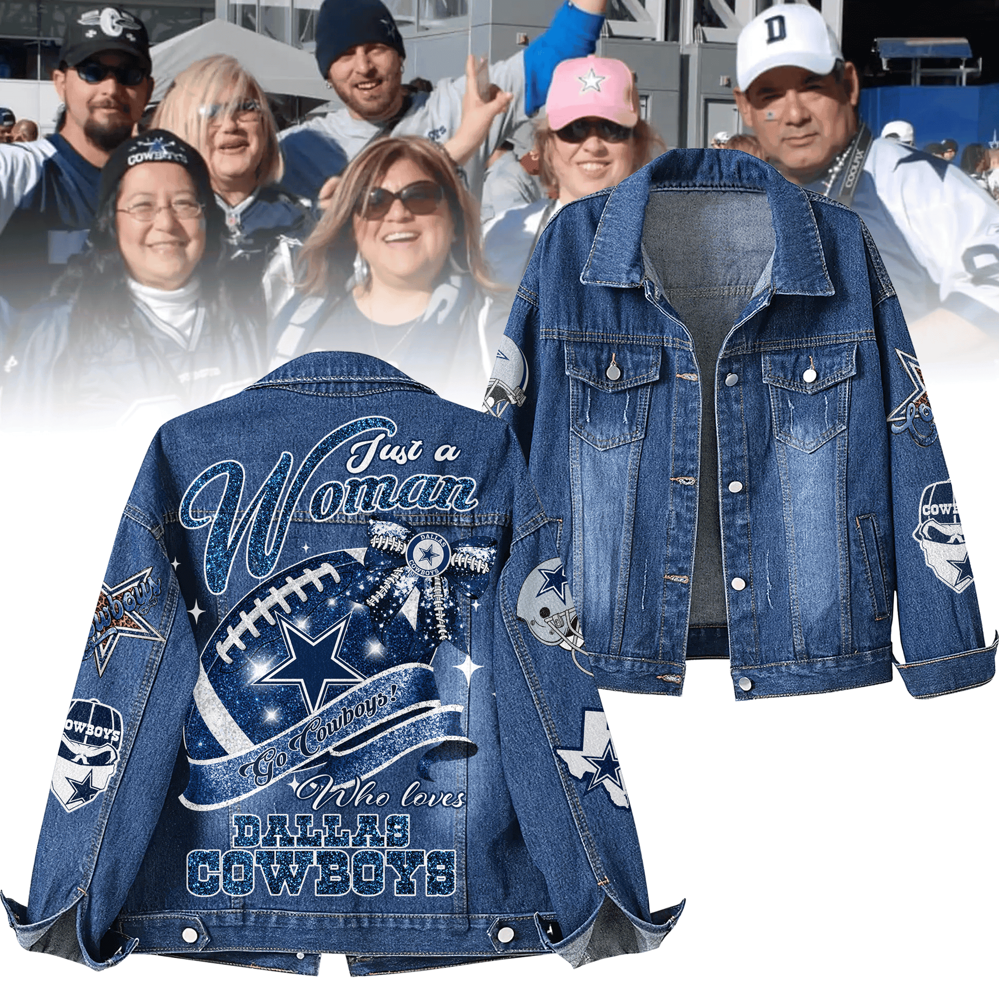 Sportswearmerch Dallas Cowboys Denim Jacket Gift For Fans