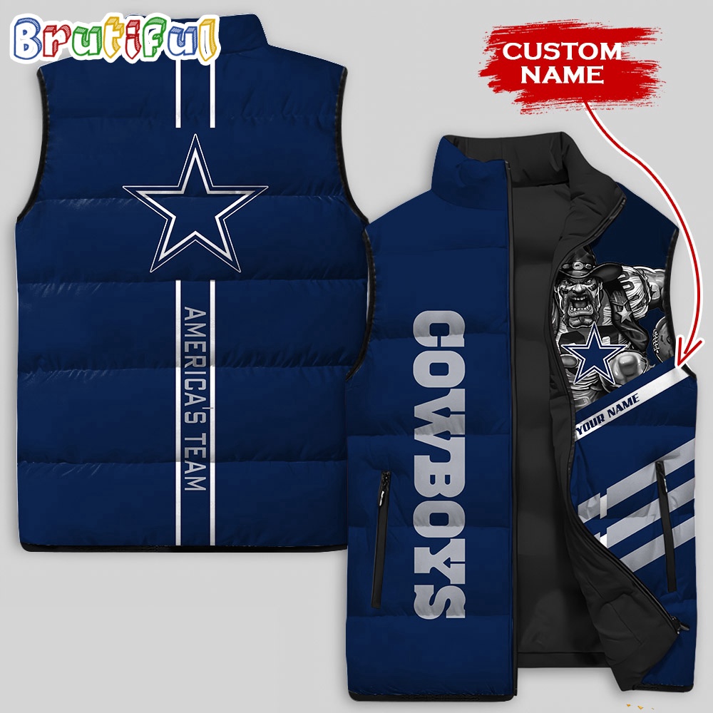 Sportswearmerch Dallas Cowboys NFL Damn Right Sleeveless Down Puffer Jacket For Fan