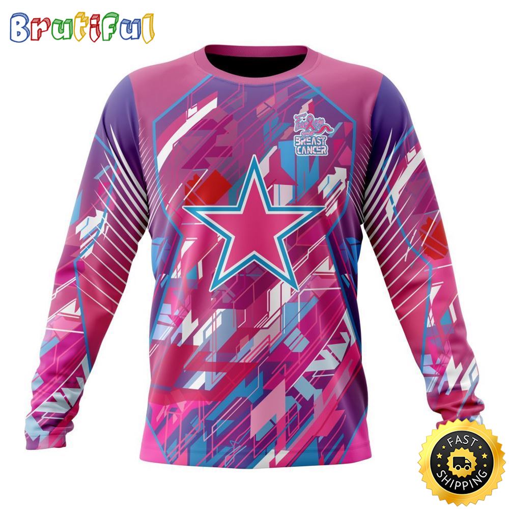 Sportswearmerch Dallas Cowboys NFL For Breast Cancer Survivors Personalized Sweater For Fan