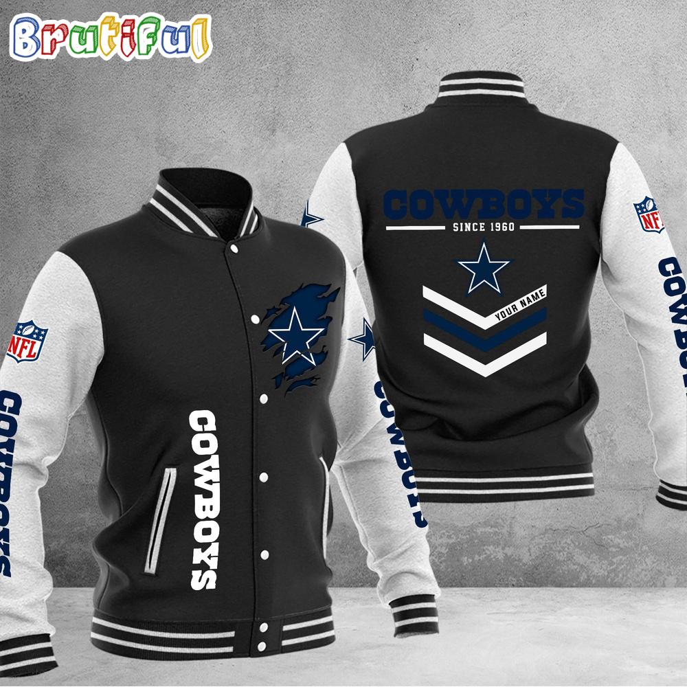 Sportswearmerch Dallas Cowboys NFL Personalized Baseball Jacket For Fan