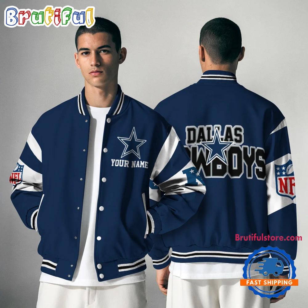 Sportswearmerch Dallas Cowboys NFL Personalized Baseball Jacket For Fan