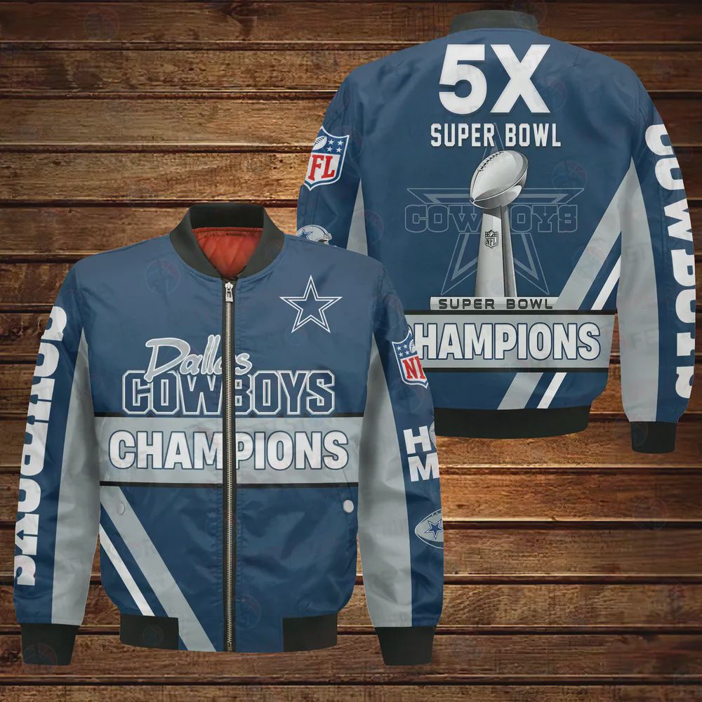 Sportswearmerch Dallas Cowboys NFL Personalized Bomber Jacket For Fan