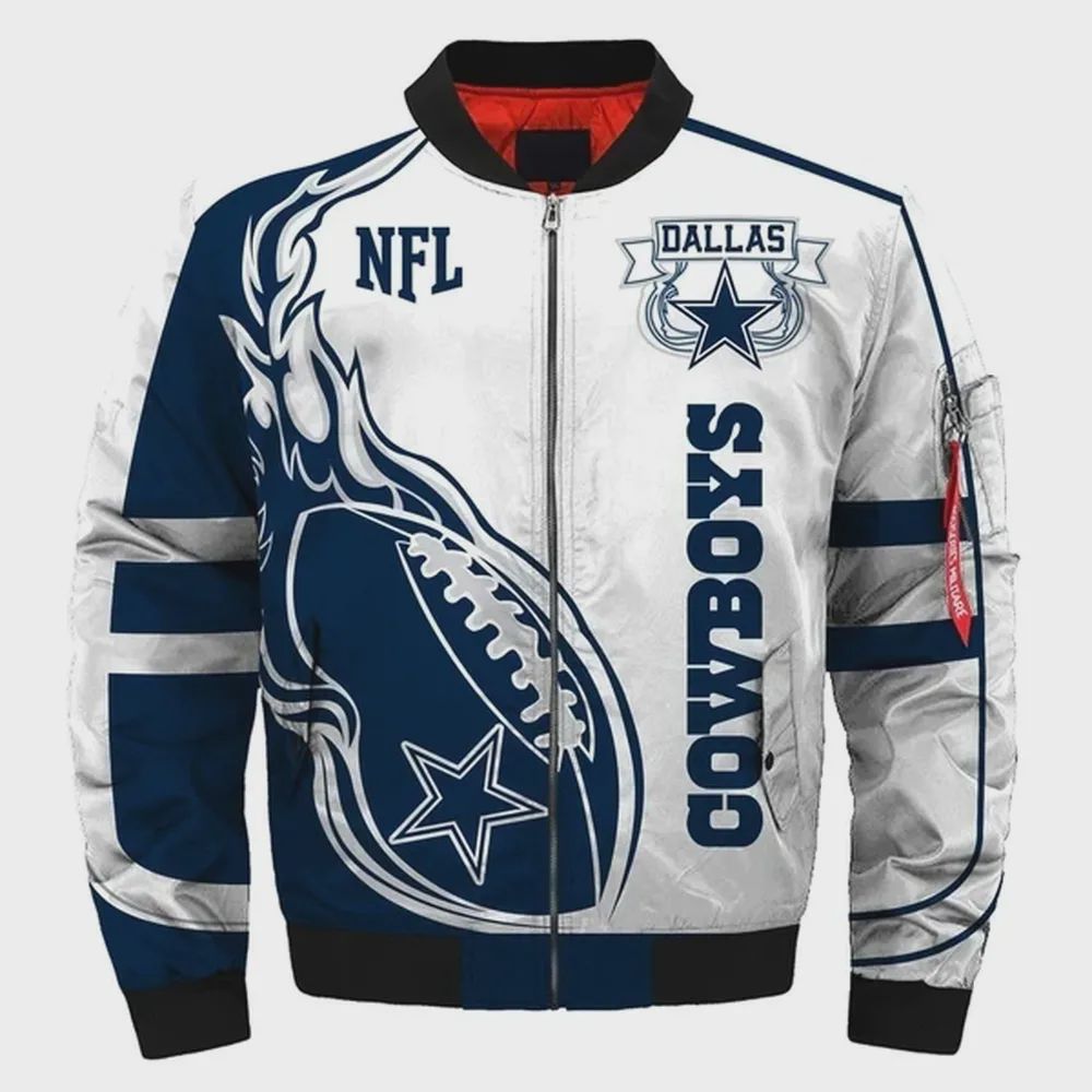 Sportswearmerch Dallas Cowboys NFL Personalized Bomber Jacket For Fan