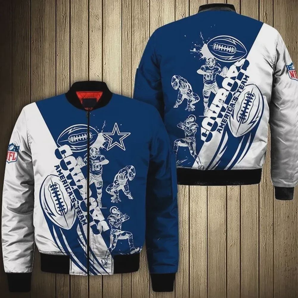 Sportswearmerch Dallas Cowboys NFL Personalized Bomber Jacket For Fan