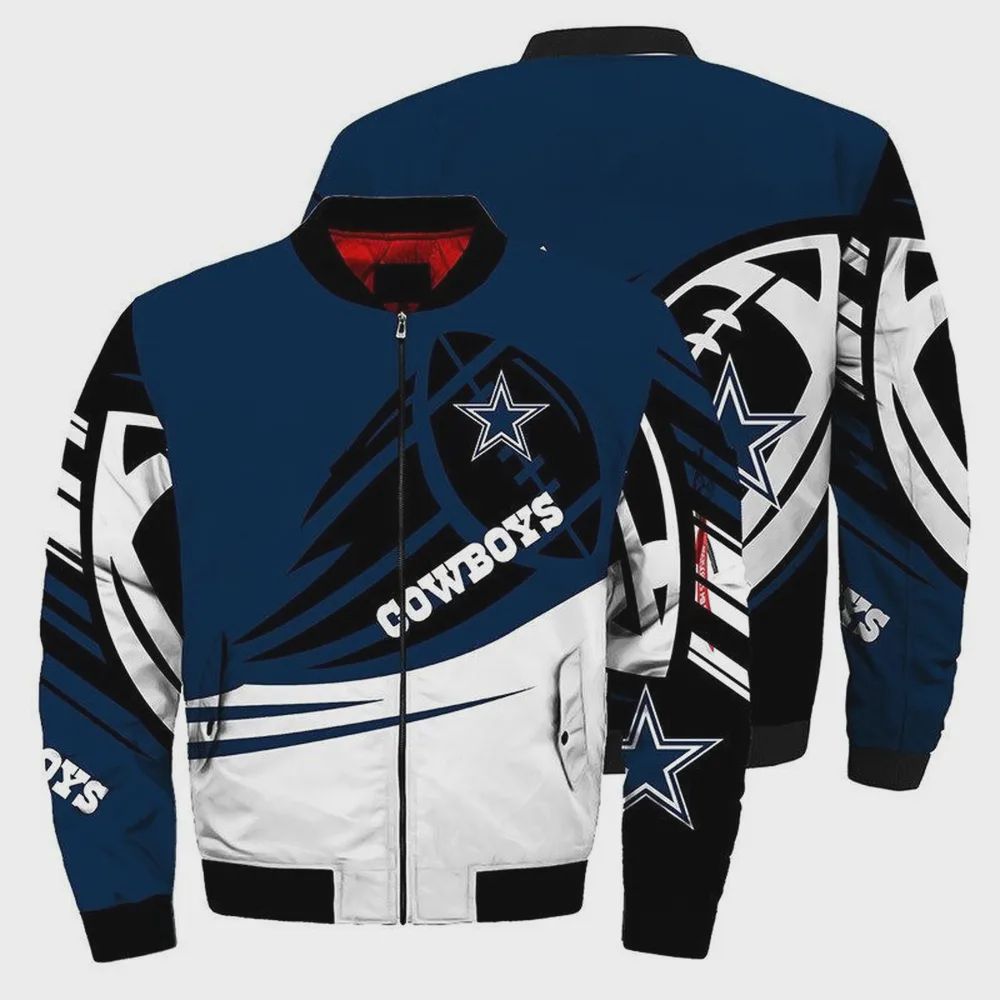 Sportswearmerch Dallas Cowboys NFL Personalized Bomber Jacket For Fan