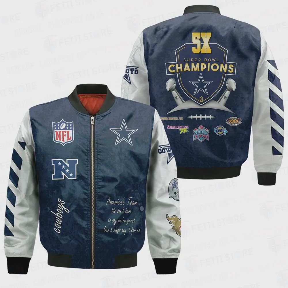 Sportswearmerch Dallas Cowboys NFL Personalized Bomber Jacket For Fan