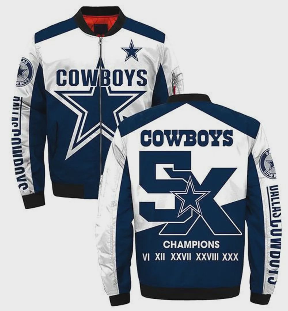 Sportswearmerch Dallas Cowboys NFL Personalized Bomber Jacket For Fan