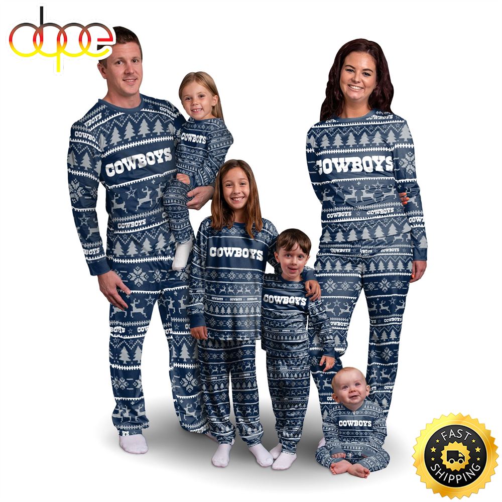Sportswearmerch Dallas Cowboys NFL Personalized Pajamas Family For Fan
