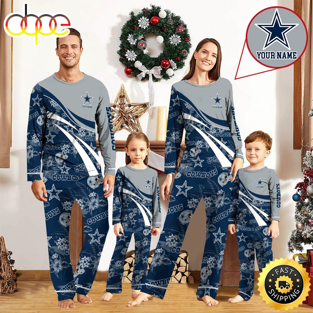 Sportswearmerch Dallas Cowboys NFL Personalized Pajamas Family For Fan