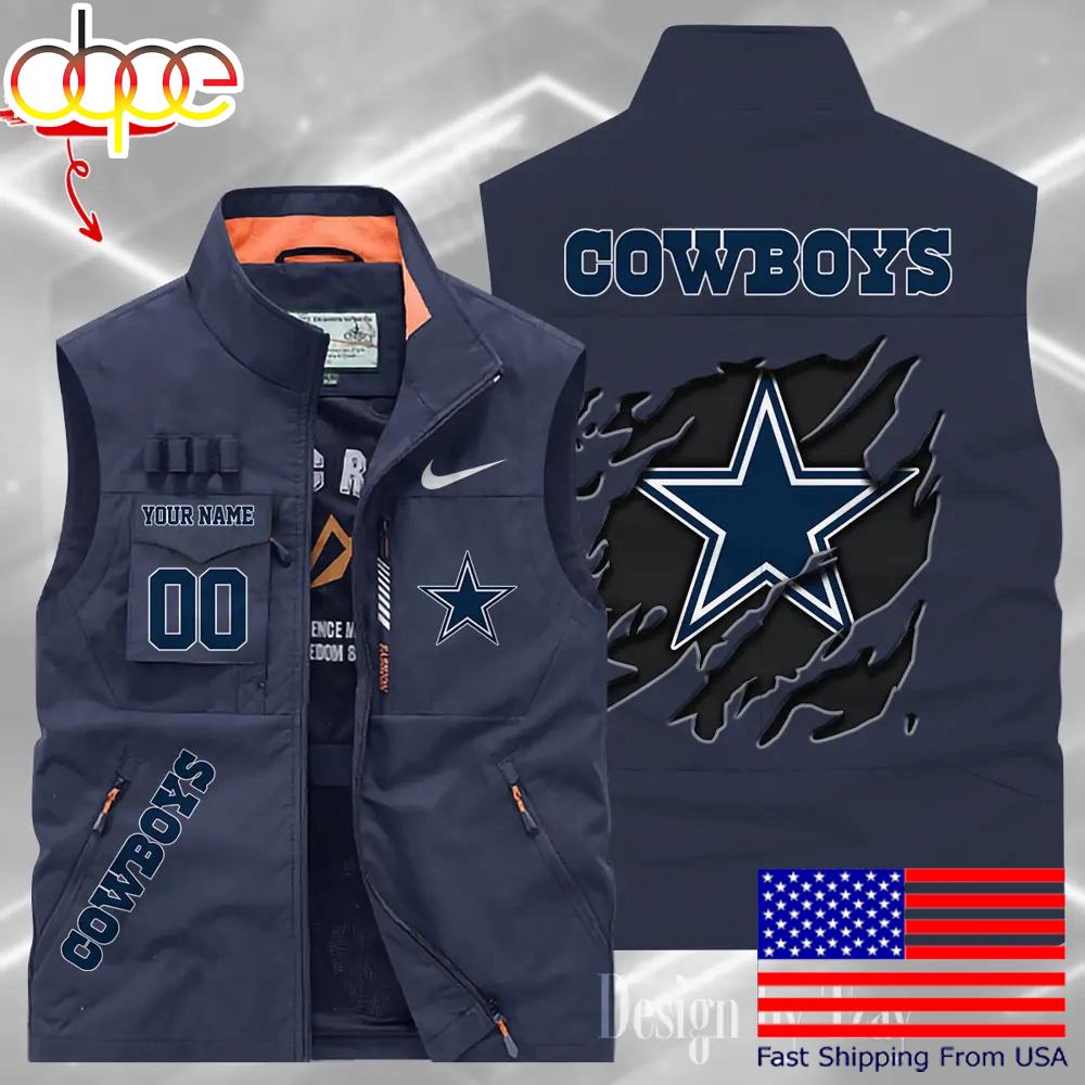 Sportswearmerch Dallas Cowboys NFL Personalized Pocket Vest For Fan