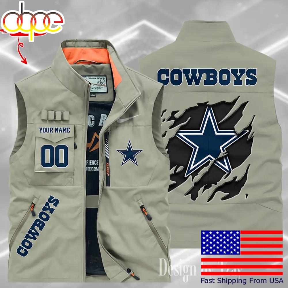 Sportswearmerch Dallas Cowboys NFL Personalized Pocket Vest For Fan