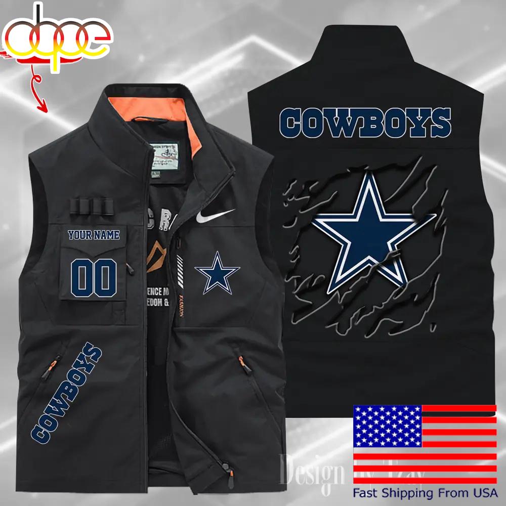 Sportswearmerch Dallas Cowboys NFL Personalized Pocket Vest For Fan