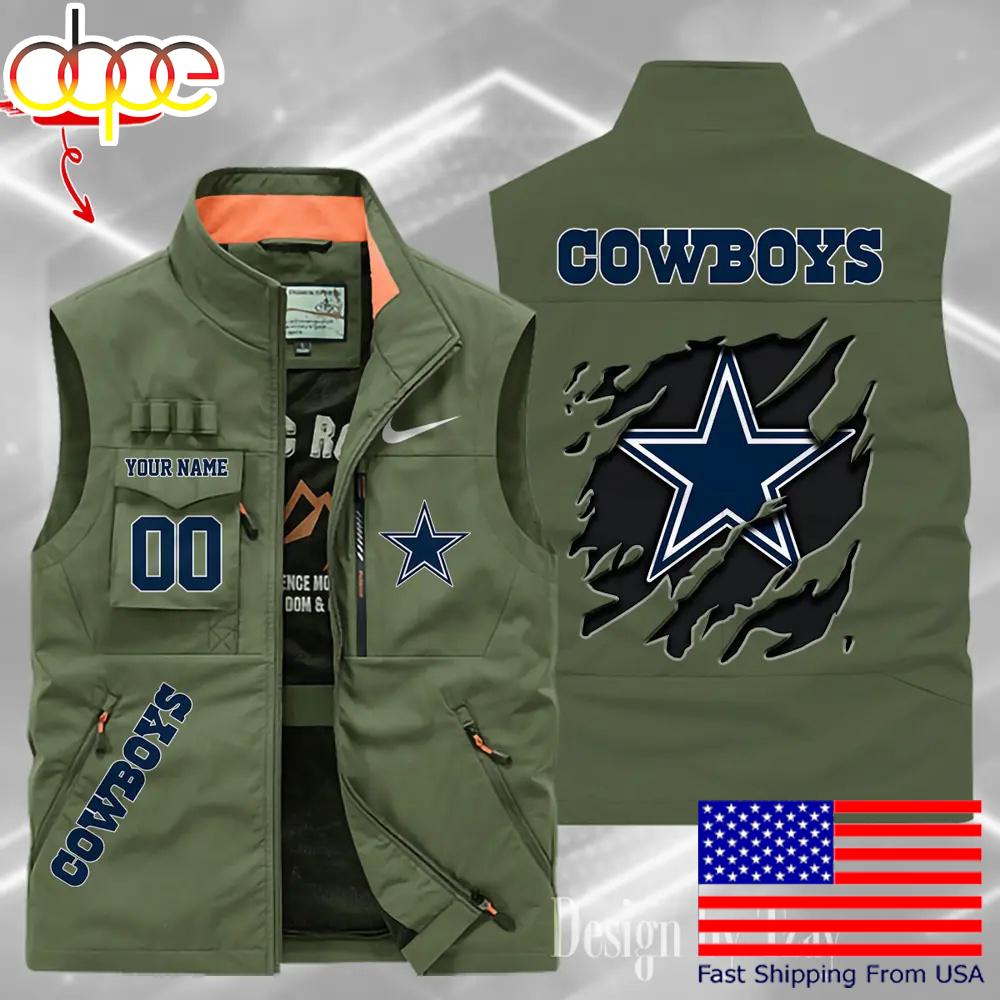 Sportswearmerch Dallas Cowboys NFL Personalized Pocket Vest For Fan