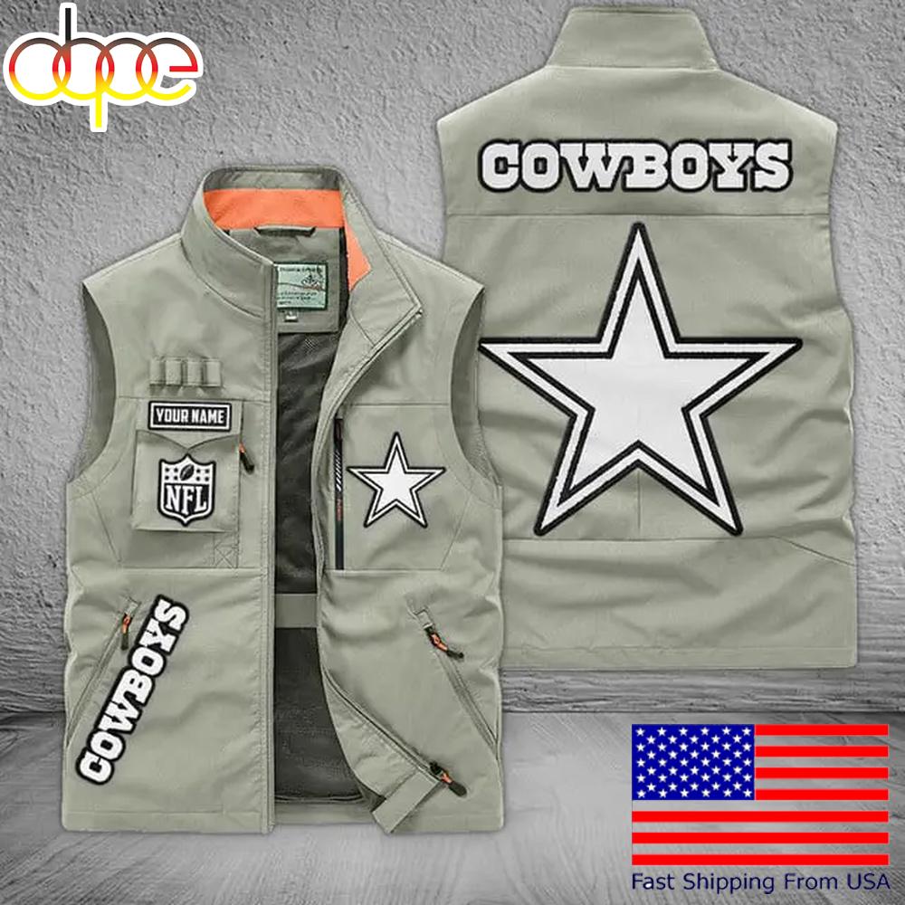 Sportswearmerch Dallas Cowboys NFL Personalized Pocket Vest For Fans For Fan