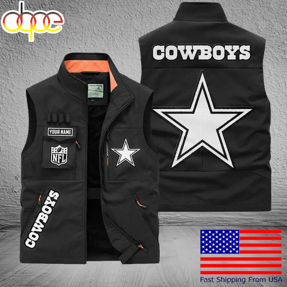 Sportswearmerch Dallas Cowboys NFL Personalized Pocket Vest For Fans For Fan