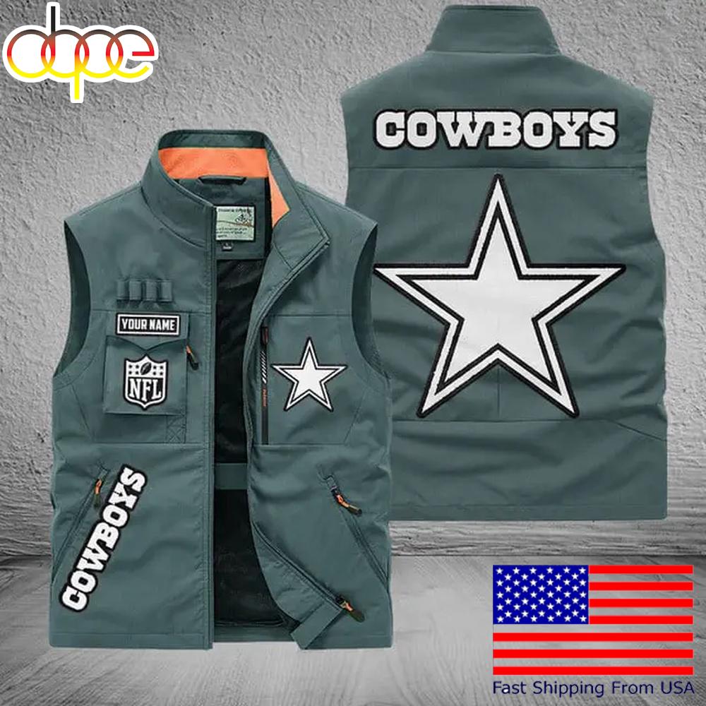 Sportswearmerch Dallas Cowboys NFL Personalized Pocket Vest For Fans For Fan