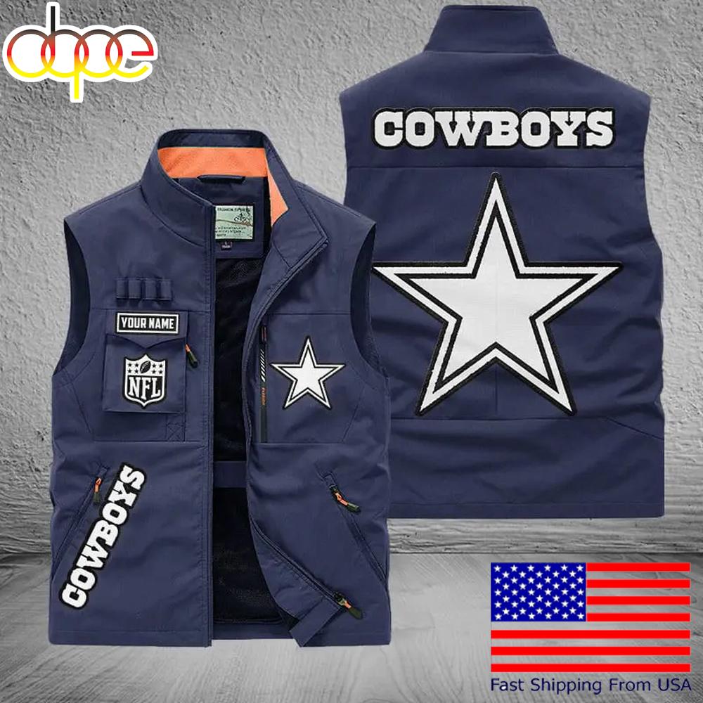 Sportswearmerch Dallas Cowboys NFL Personalized Pocket Vest For Fans For Fan