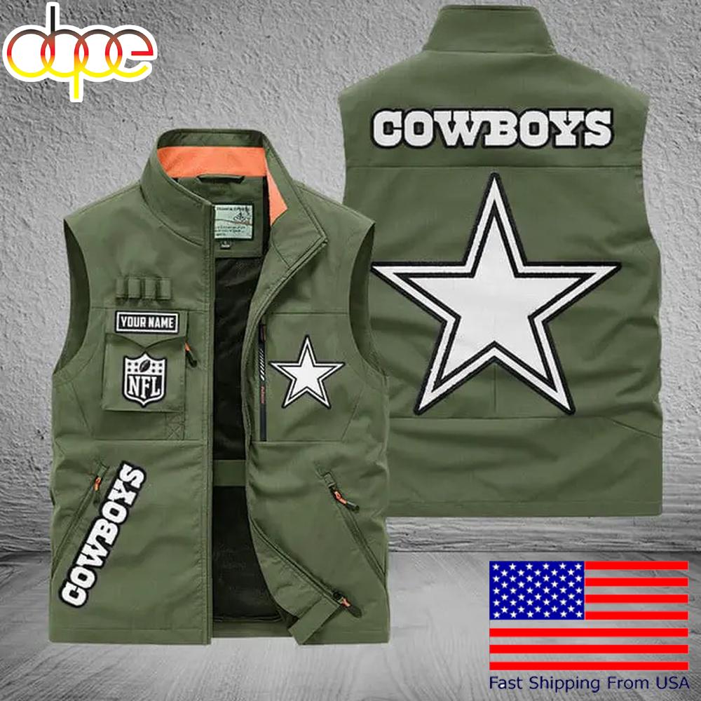 Sportswearmerch Dallas Cowboys NFL Personalized Pocket Vest For Fans For Fan