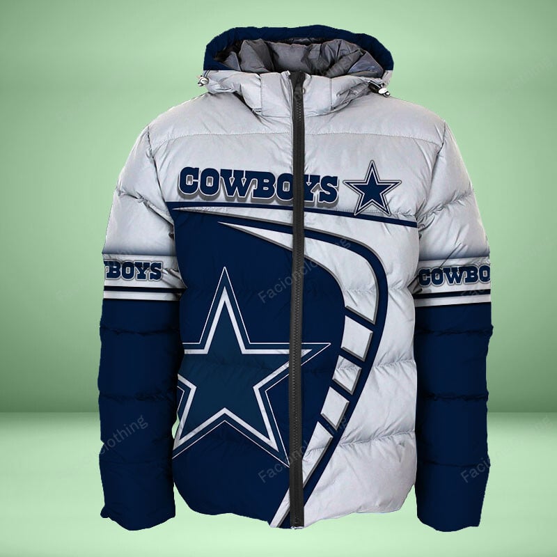Sportswearmerch Dallas Cowboys NFL Personalized Puffer Jacket For Fan
