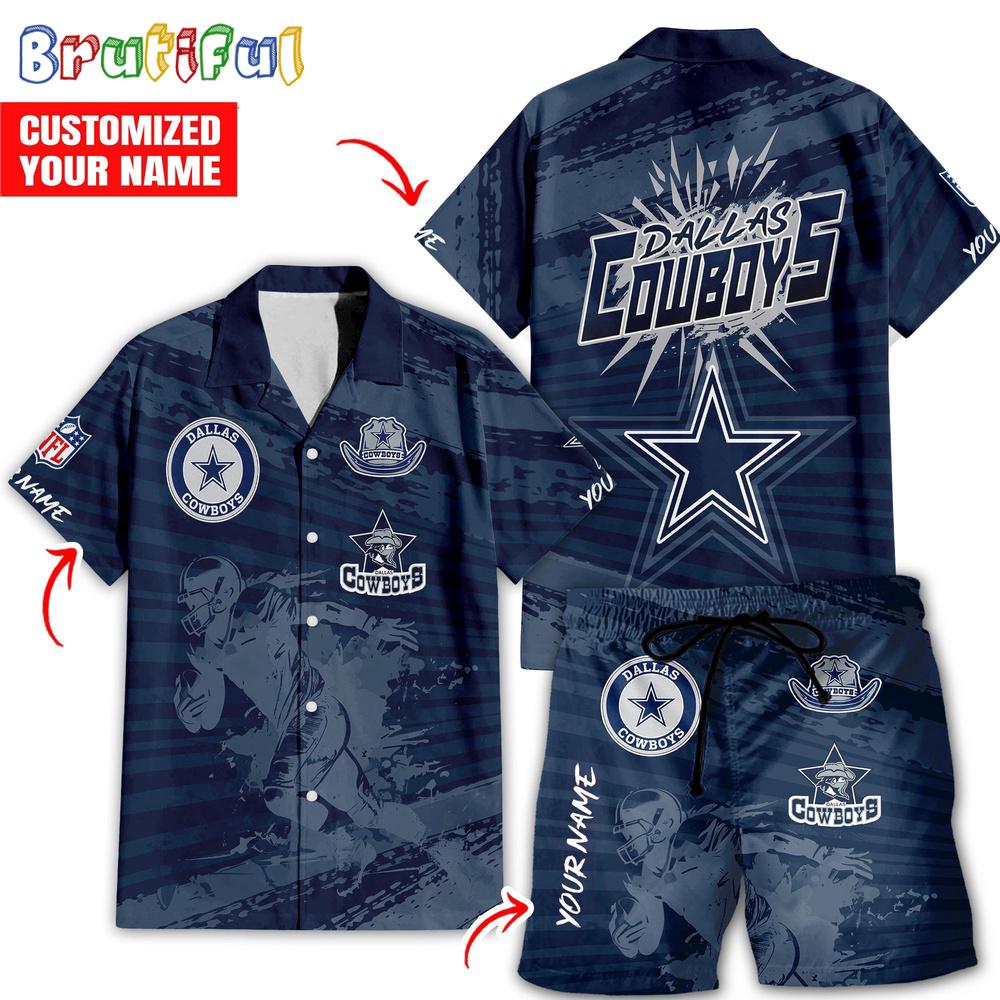 Sportswearmerch Dallas Cowboys NFL Personalized Set Short Set For Fan