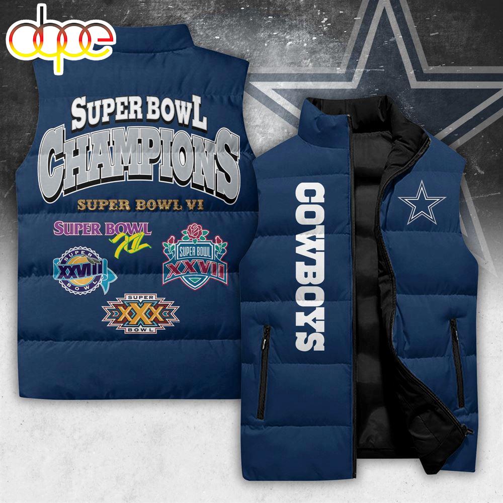 Sportswearmerch Dallas Cowboys NFL Personalized Sleeveless Puffer Jacket For Fan