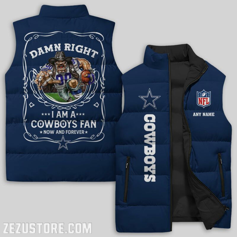 Sportswearmerch Dallas Cowboys NFL Sleeveless Puffer Jacket For Fans