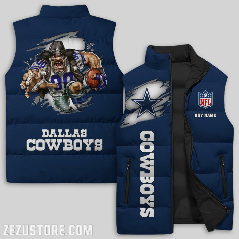 Sportswearmerch Dallas Cowboys NFL Sleeveless Puffer Jacket For Fans