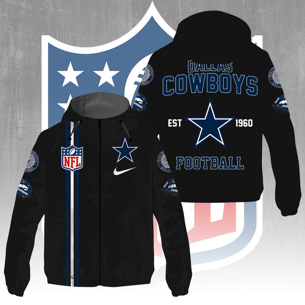 Sportswearmerch Dallas Cowboys NFL Windbreaker Jacket For Fan